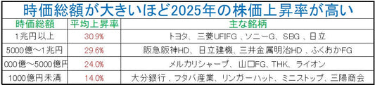 2025年株価上昇率TOP10